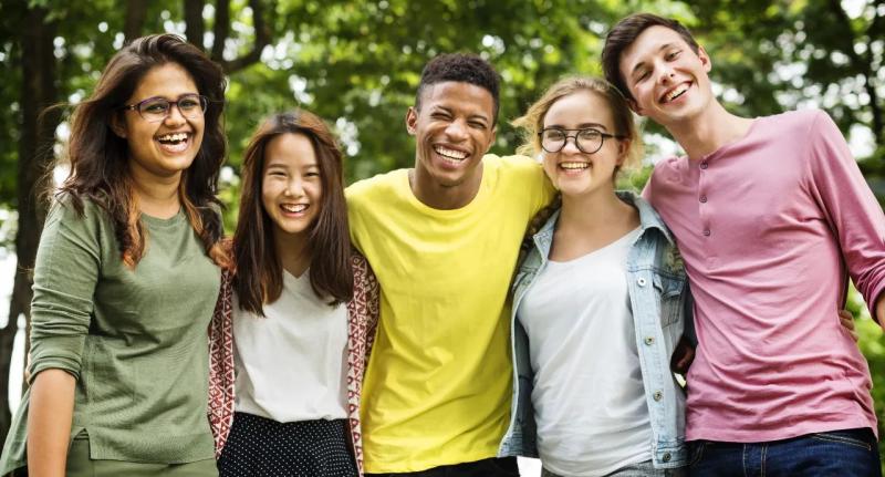 a group of teenagers